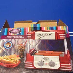 Retro Look Hot Dog Stand Hot Dog Roller with Bun Warmer NEW